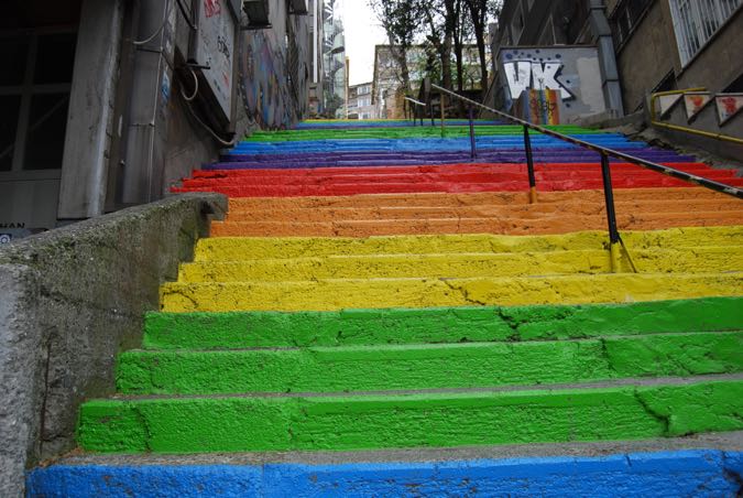 Rainbow Steps, Istanbul, Turkey