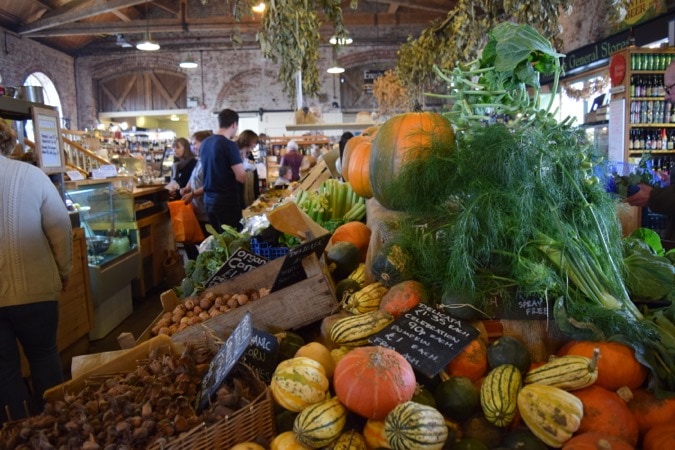 Vegetable Stall at The Goods Shed Canterbury 