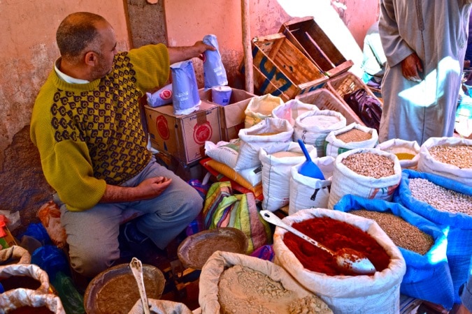 Market in the Atlas Mountains Morocco