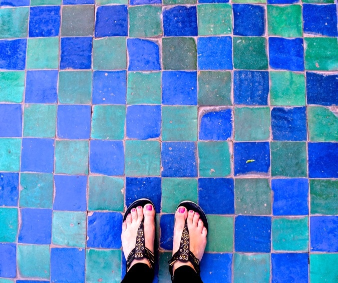 Tiles at the Jardin Majorelle Marrakech