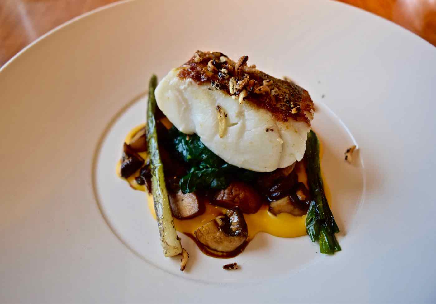 Cod fillet at Hart's Restaurant, Nottingham