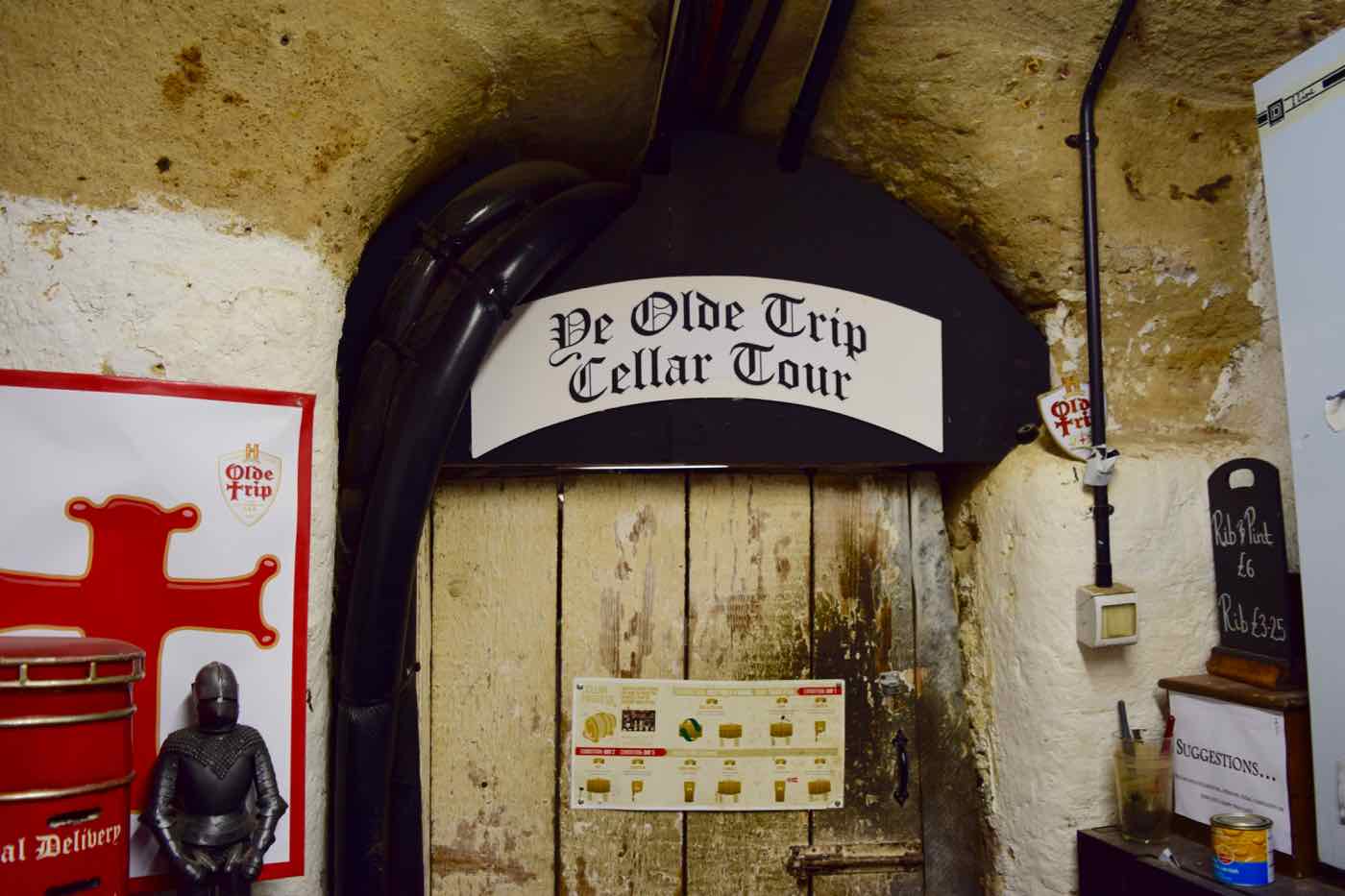 Cellar at Ye Olde Trip To Jerusalem Pub, Nottingham