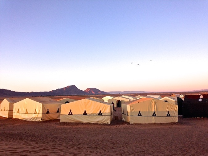 Sahara Desert camp in Morocco