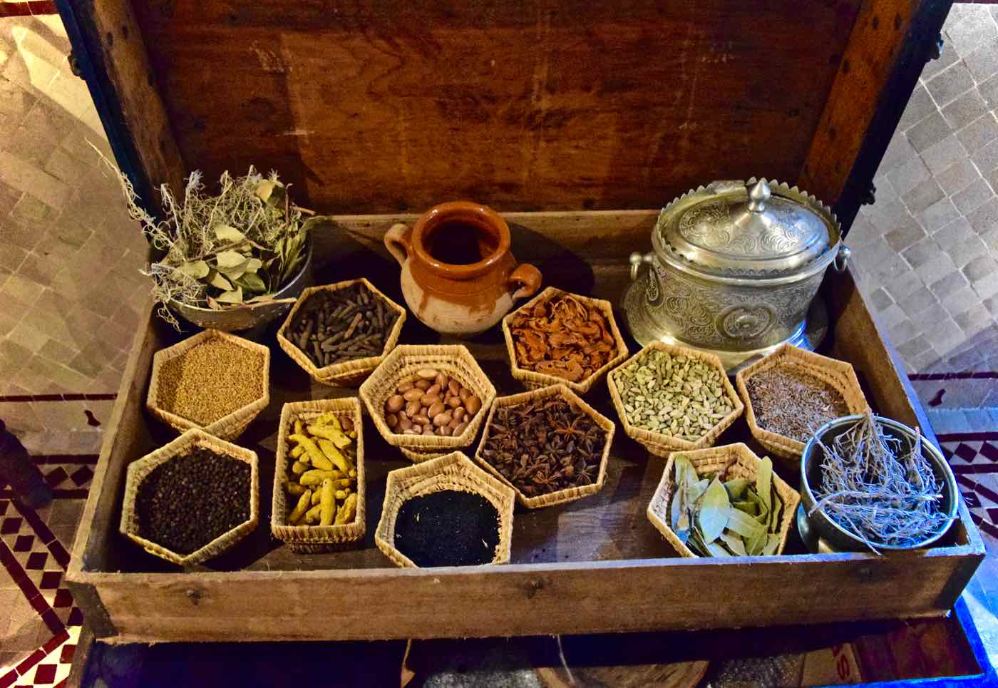 Moroccan spices at La Maison Arabe Marrakech