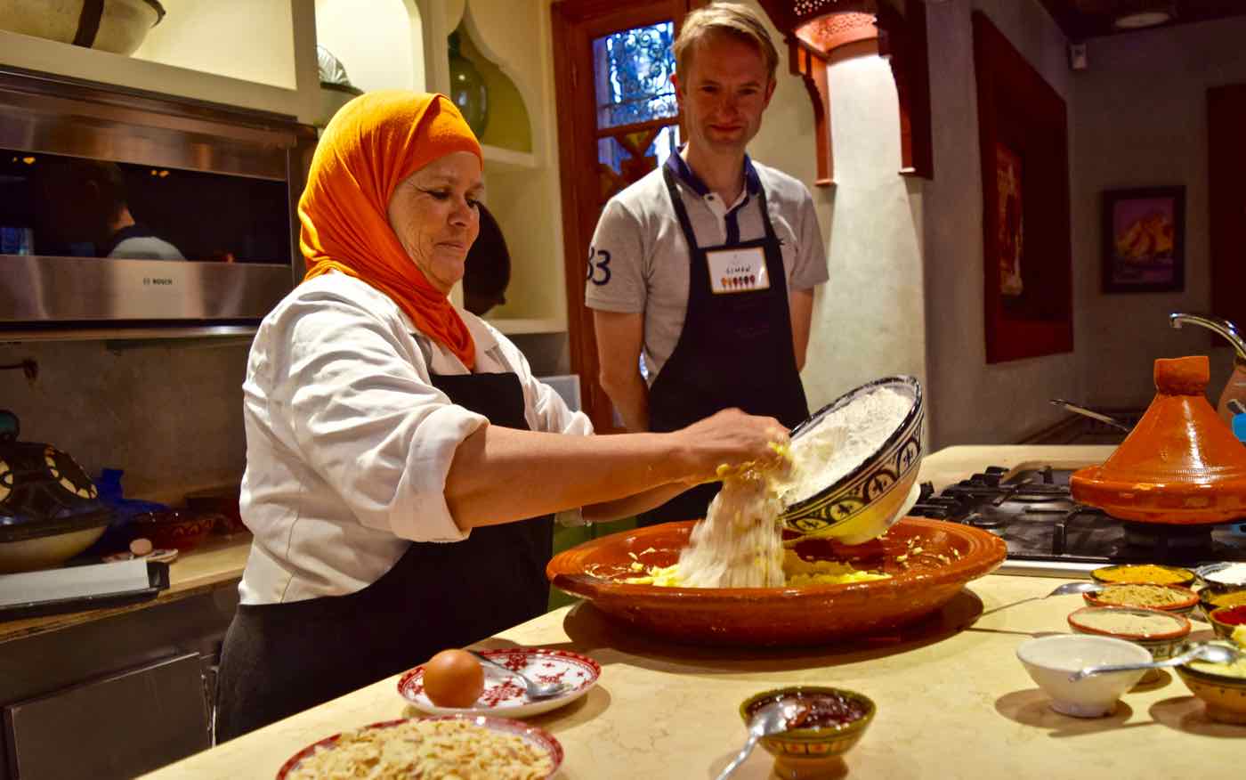 Baking sables at La Maison Arabe Marrakech