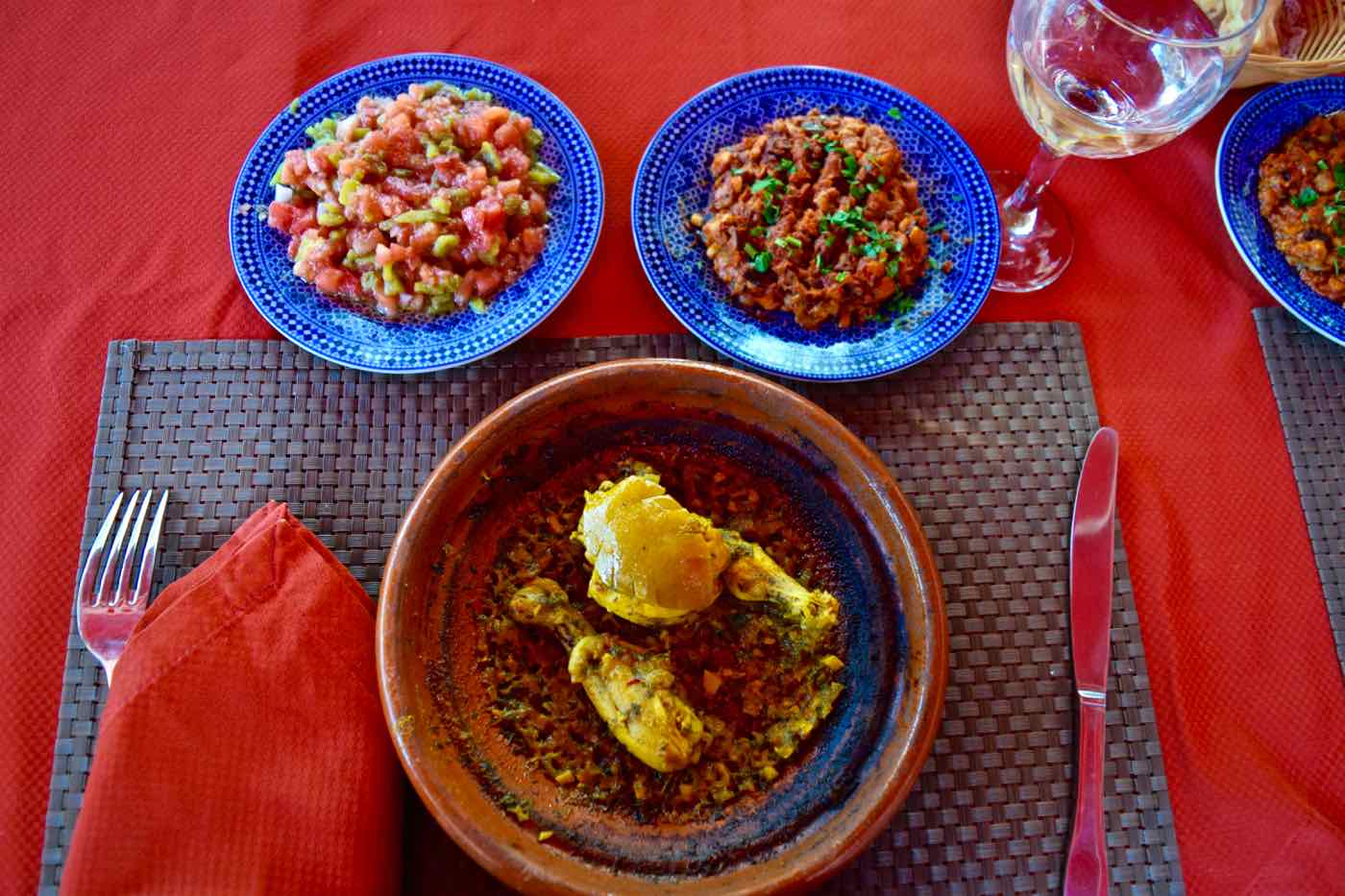 Lunch is served at La Maison Arabe Marrakech