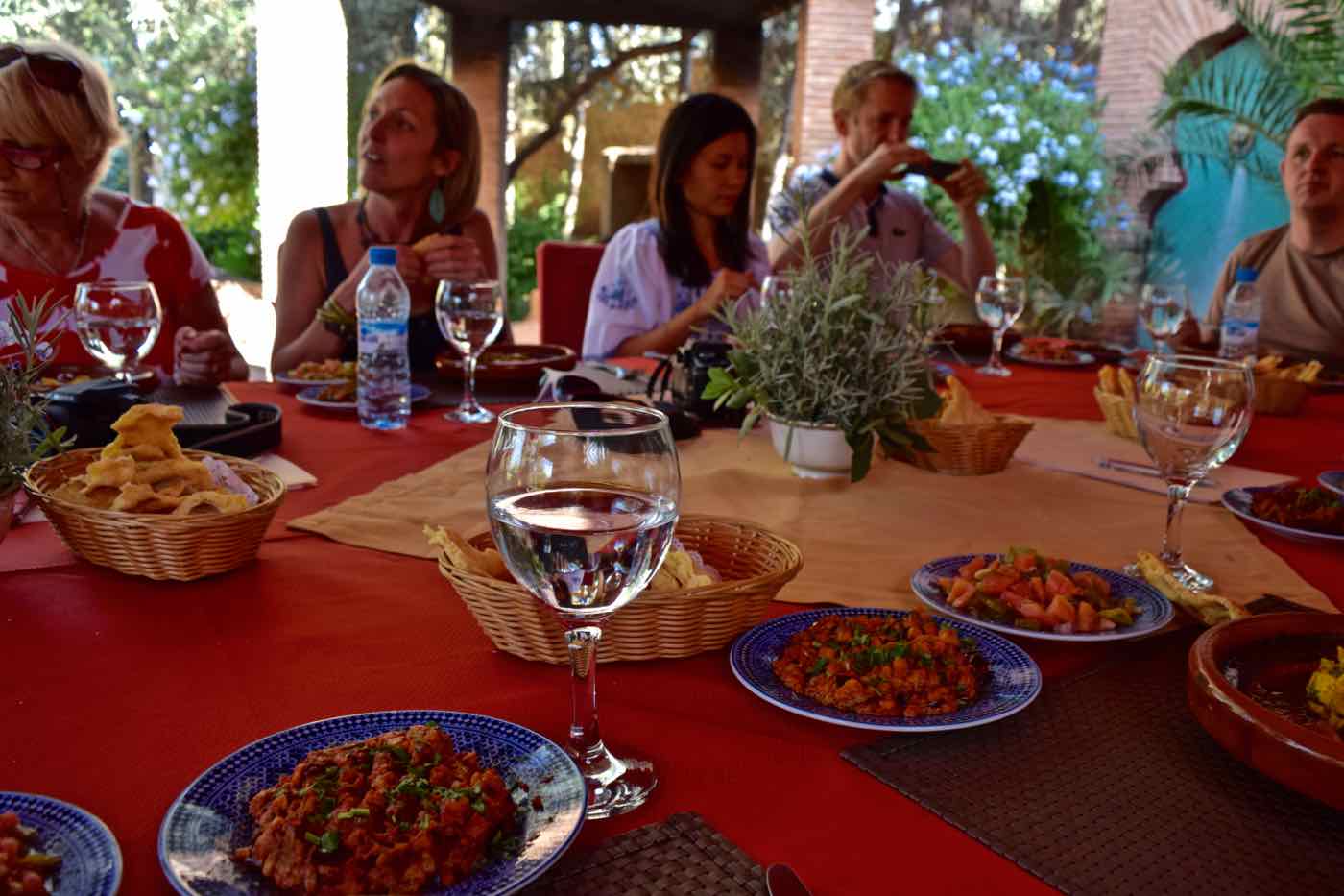 Lunch is served at La Maison Arabe Marrakech