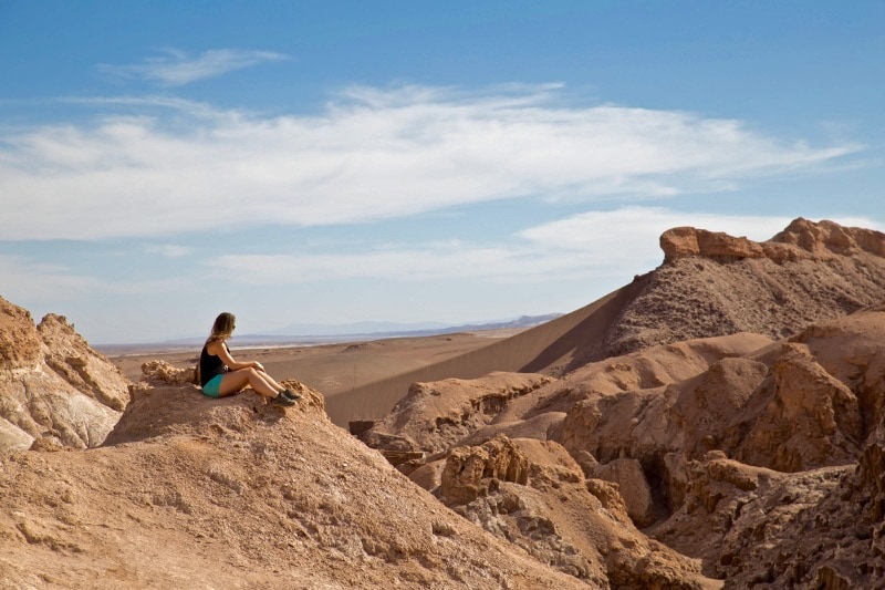 Looking out from the top of the salt caves, Chile