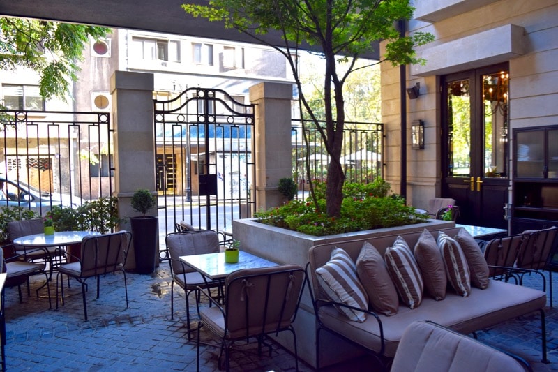 Courtyard Restaurant Area at The Singular Hotel, Santiago