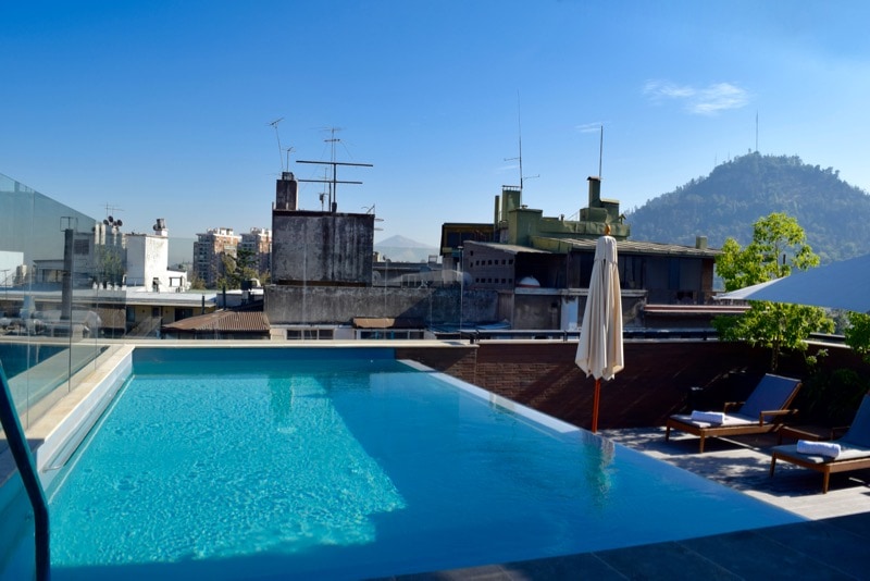 Rooftop Swimming Pool at The Singular Hotel, Santiago