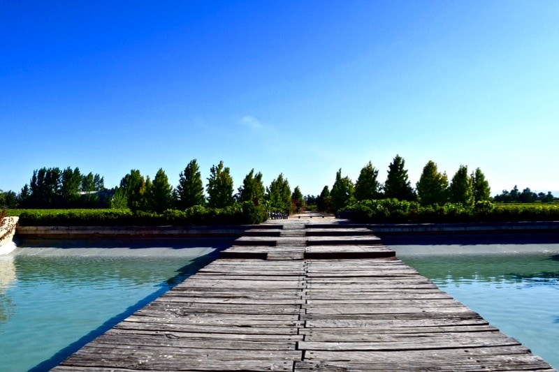 Drawbridge entrance to Vina Montes, Colchagua Valley, Chile