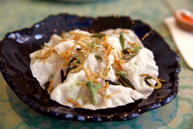 Multipescadito frito at Disfrutar Restaurant, Barcelona