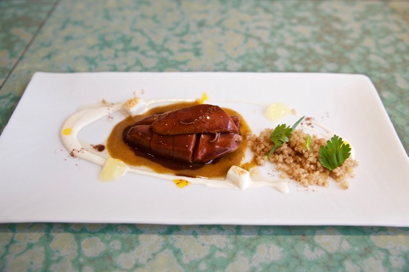 Moroccan style pigeon at Disfrutar Restaurant, Barcelona