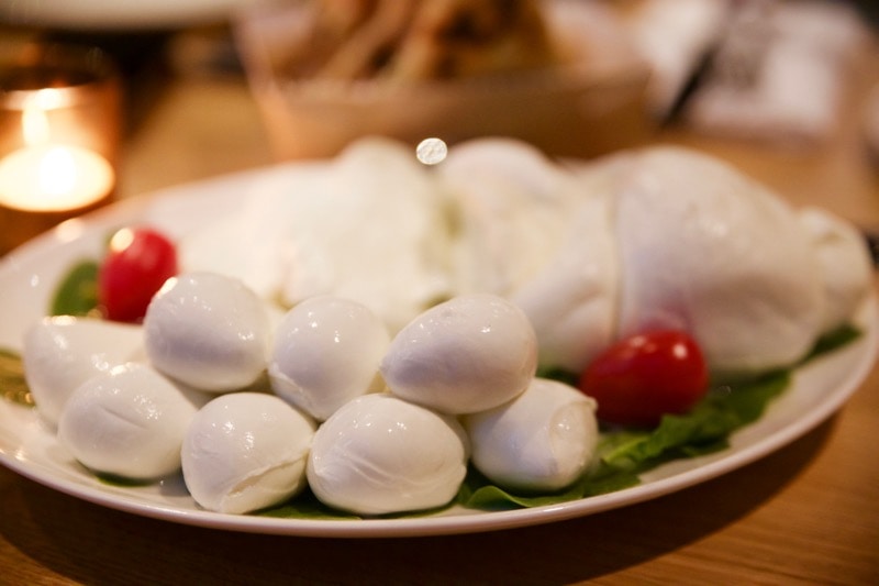 Fresh mozzerella at Obicà Restaurant, St Paul's, London