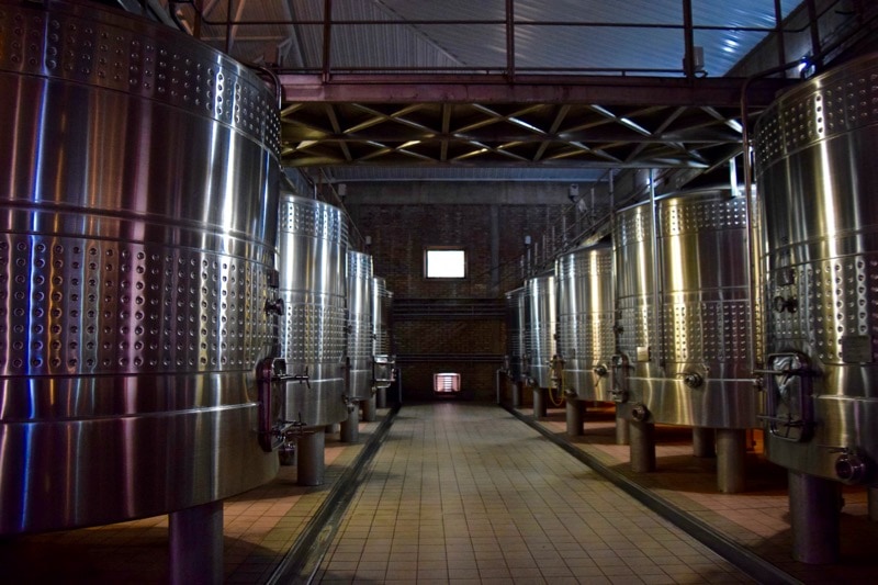 Wine production room at Salentein Winery, Uco Valley
