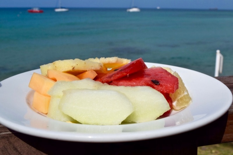 Breakfast at Timothy Beach Resort, St Kitts