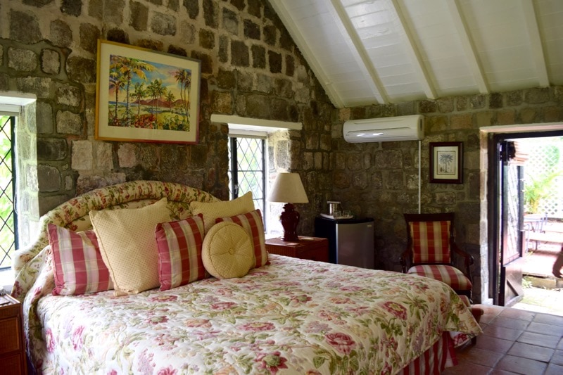 Cottage bedroom at Ottley's Plantation Inn, St Kitts