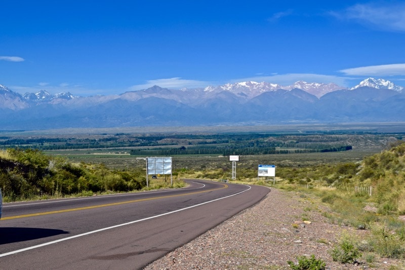 Beautiful views on the journey to the Uco Valley