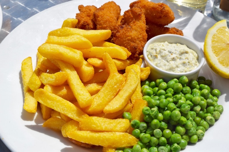 Scampi and chips at The Seaview Hotel Restaurant