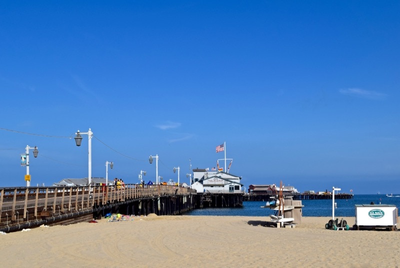 Santa Barbara pier and beach