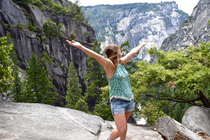 Enjoying the view in Yosemite National Park