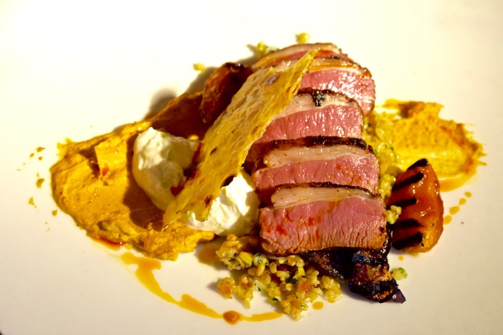 Harissa spiced lamb loin at Bar Boulud, Mandarin Oriental Hyde Park, London