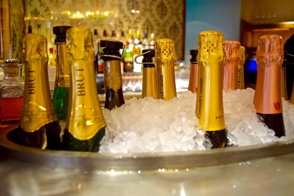 Champagne on ice at Bar Boulud, Mandarin Oriental Hyde Park, London