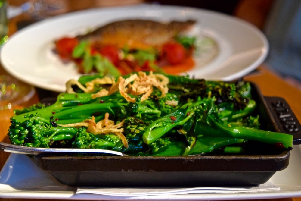 Griddled tenderstem broccoli at Bar Boulud, Mandarin Oriental Hyde Park, London