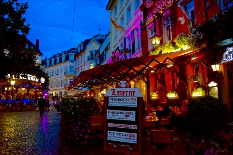 Baden-Baden at night, Germany