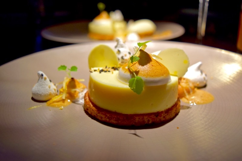 Lemon dessert at Hakkasan, London