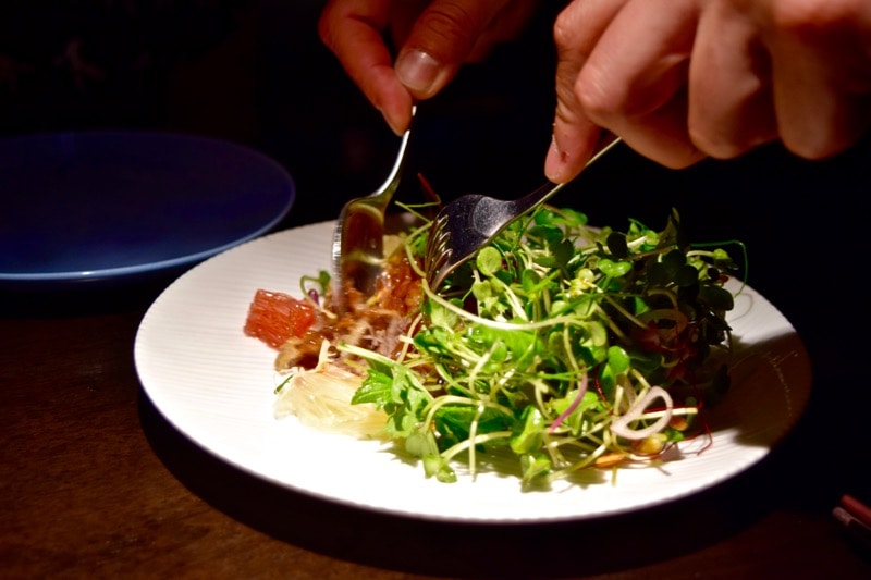 Duck salad at Hakkasan, London