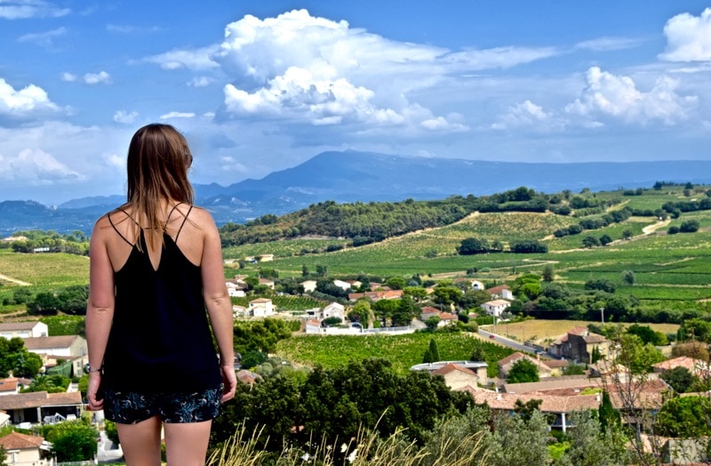 Enjoying the incredible views in Châteauneuf-du-Pape, France