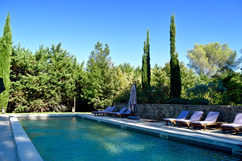 Swimming pool at Château La Tour Vaucros, Provence