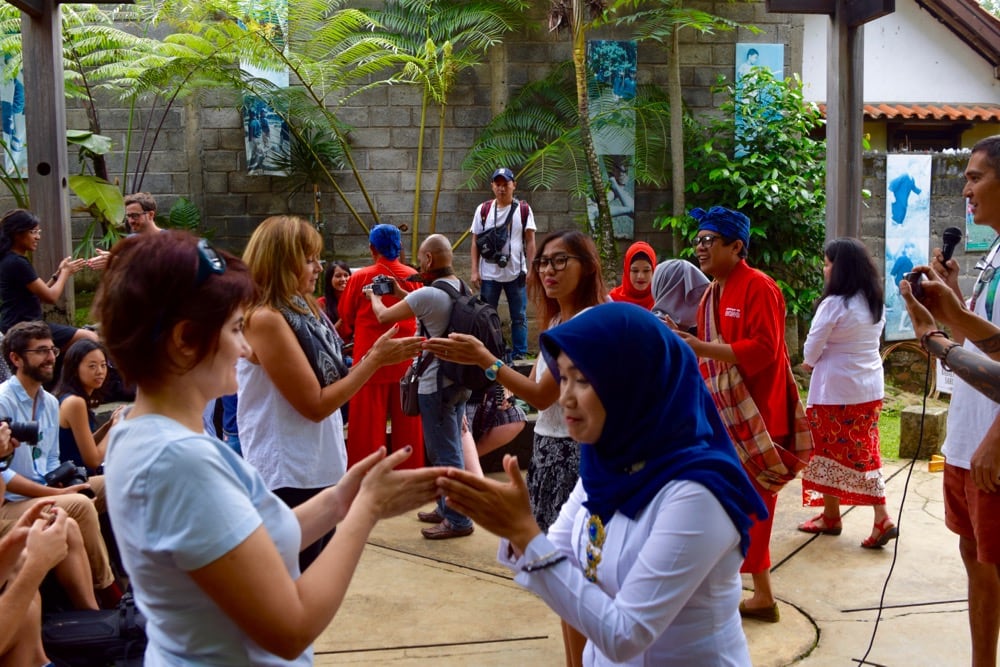 Playing games with Komunitas Hong, Bandung, Indonesia