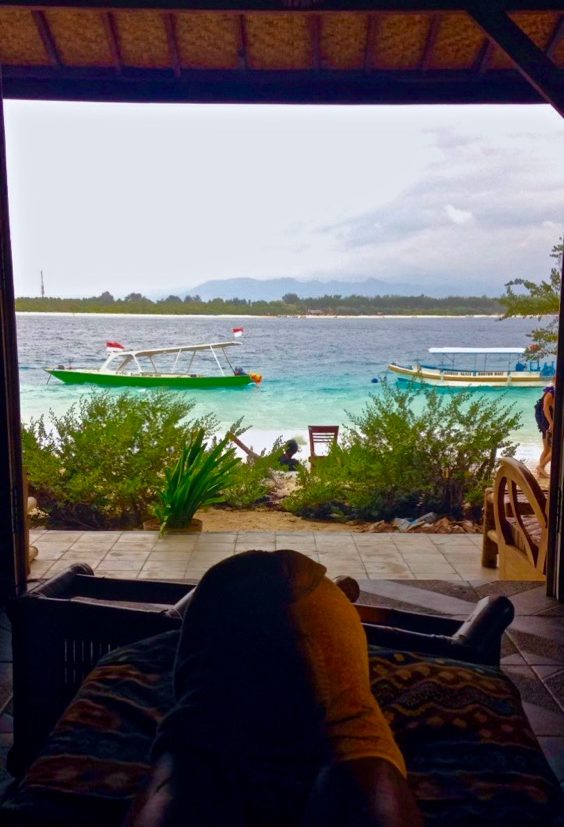 View from Kusuka Spa in Gili T