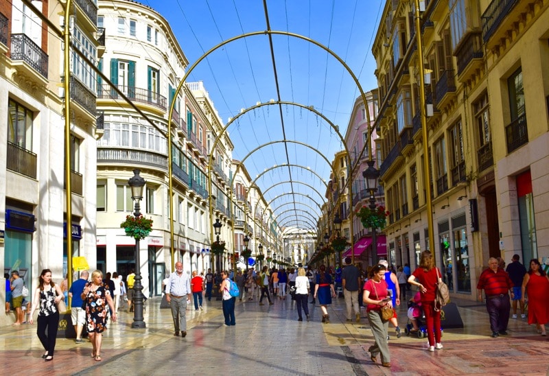 Larios street, Malaga, Spain