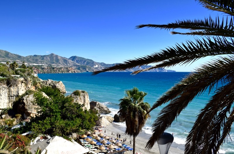 Perfect seaside views in Nerja, Spain