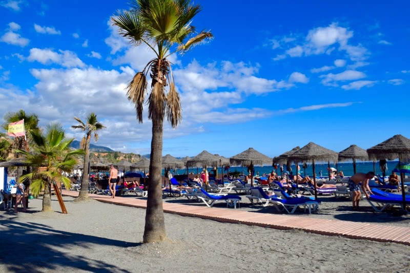 Playa de Burriana, Nerja, Spain
