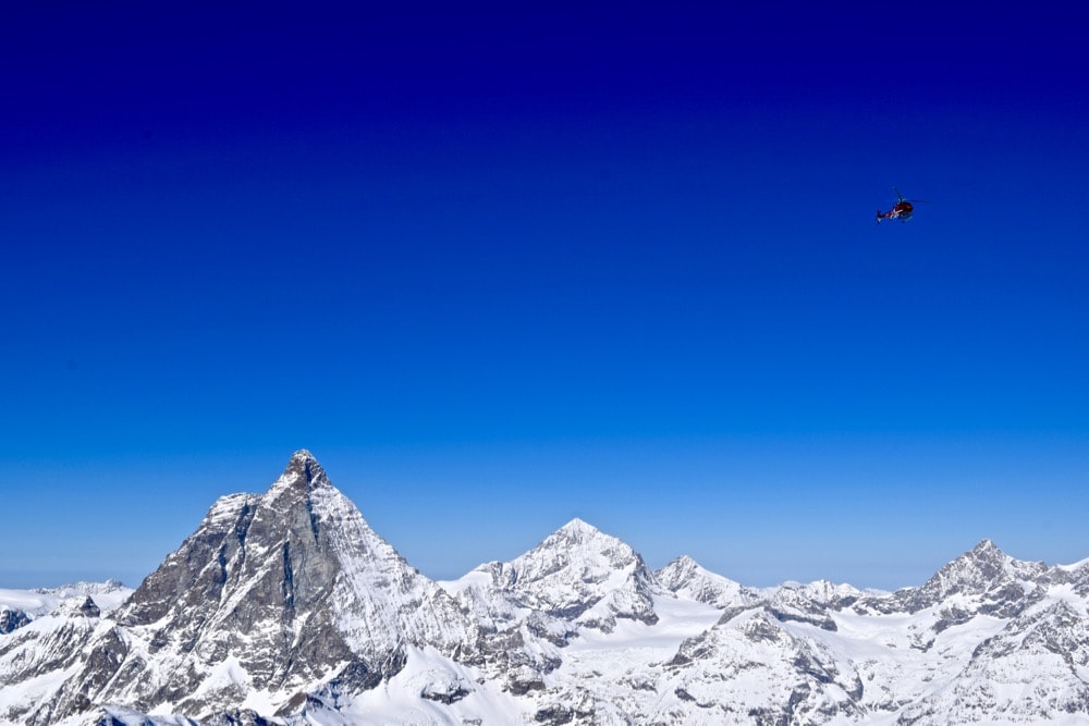 Helicopter tours near the Matterhorn, Zermatt, Switzerland