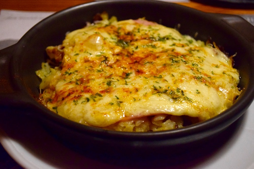 Cheese covered rosti at Restaurante Du Pont, Zermatt, Switzerland