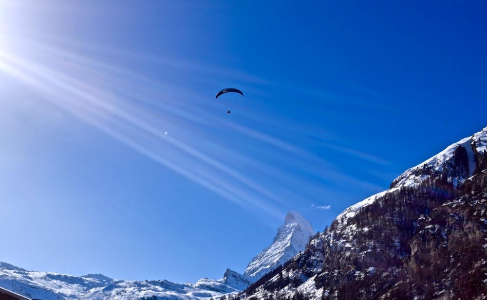 Paraglider in Zermatt, Switzerland