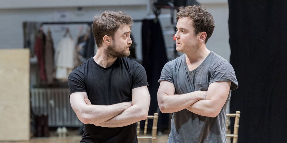 Daniel Radcliffe and Joshua McGuire in Rosencrantz and Guildenstern Are Dead