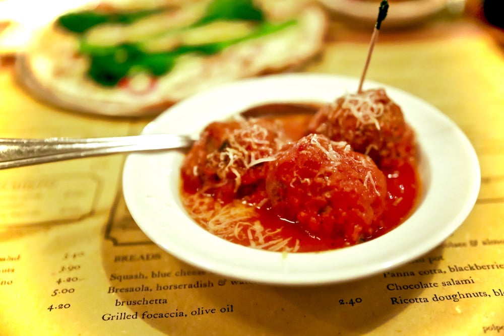 Lamb and mint meatballs at Polpo, Notting Hill