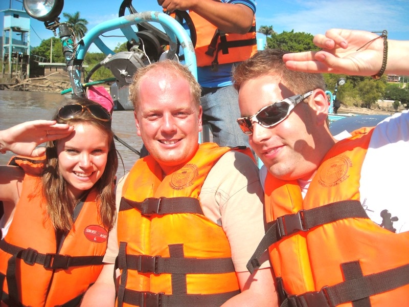 On a boat tour - Trek America - Mexico 2011