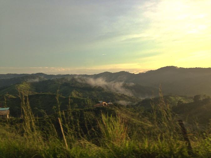 Misty views on the way from Panama City to the departure dock for the San Blas Islands, Panama