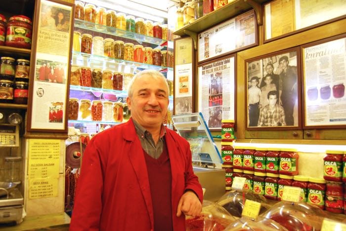 Istanbul pickle store - shop owner