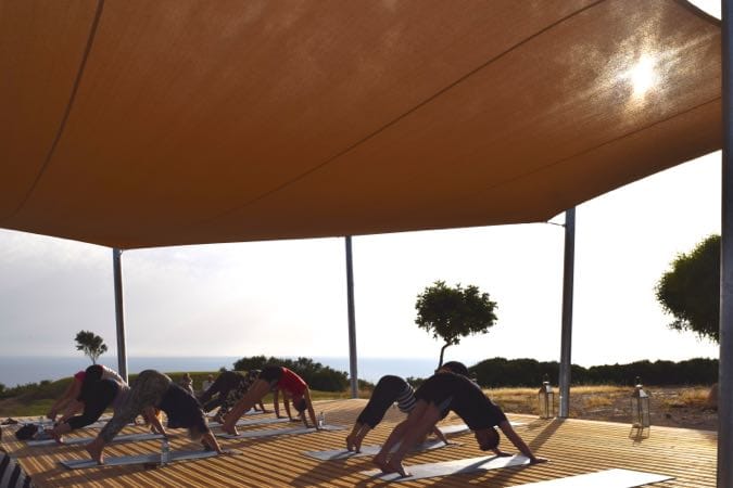 The yoga area at Sensatori Cyprus