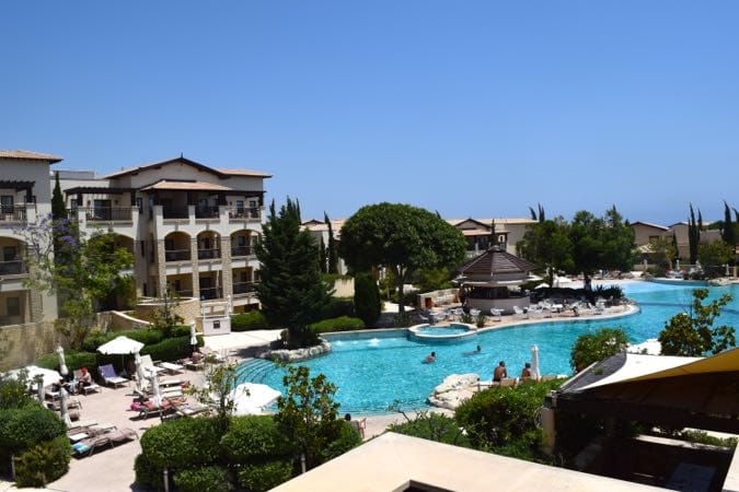 The main swimming pool at Aphrodite Hills Sensatori Cyprus