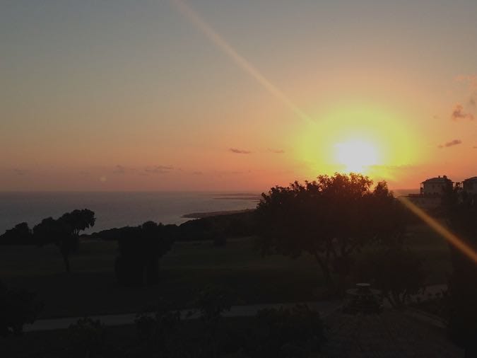 Sunset at Sensatori Cyprus Hotel - Aphrodite Hills