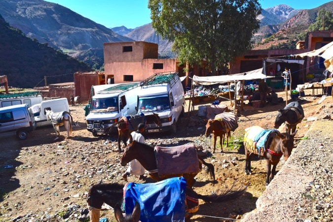 Market in the Atlas Mountains Morocco